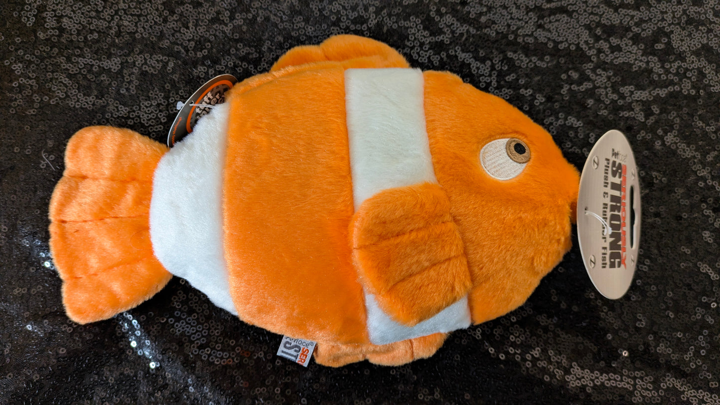 Petface Seriously Strong Plush & Rubber Fish Toy