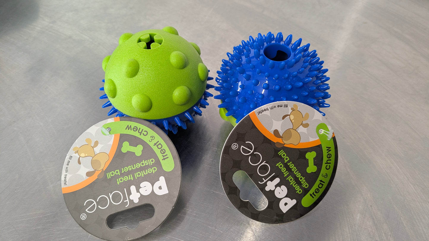 Petface Dental Treat Dispenser Ball Toy