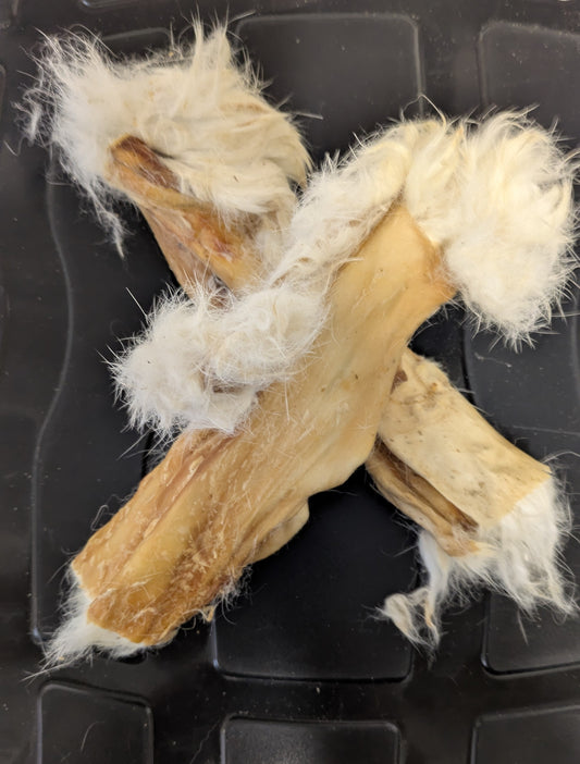 Rolled Rabbit SKin with Hair