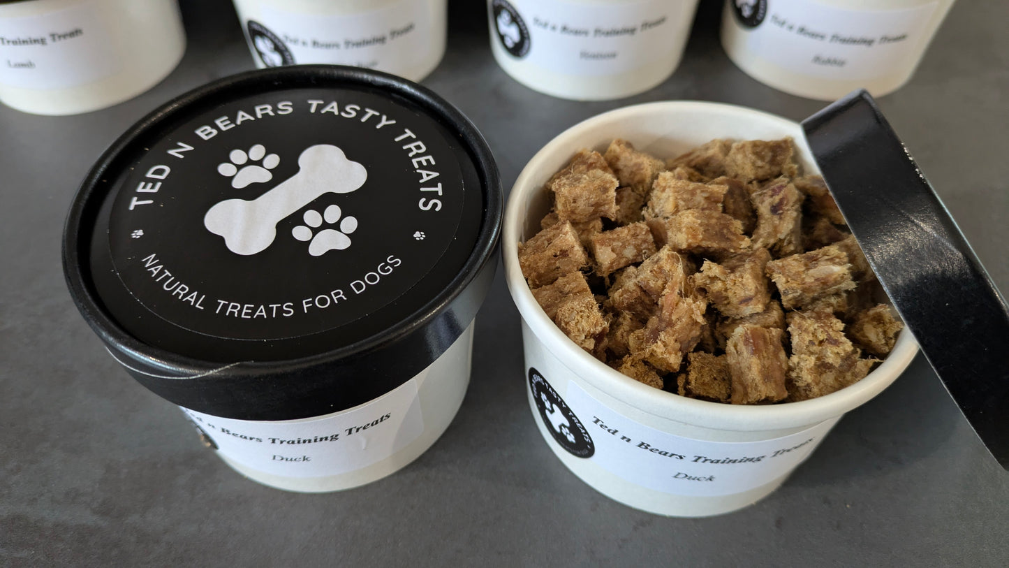 Ted n Bears Training Treats Duck 100g pot