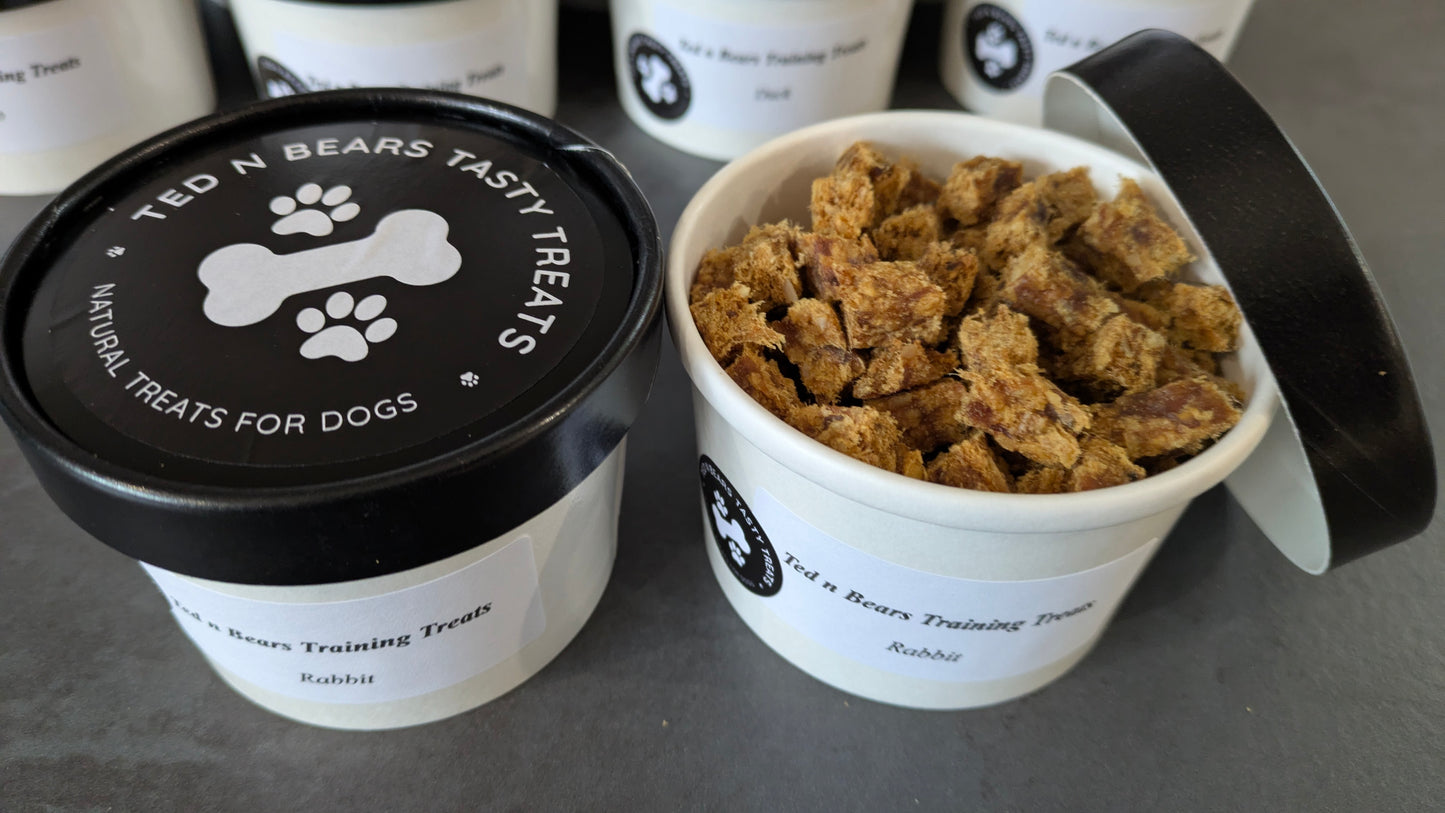 Ted n Bears Training Treats Rabbit 100g pot