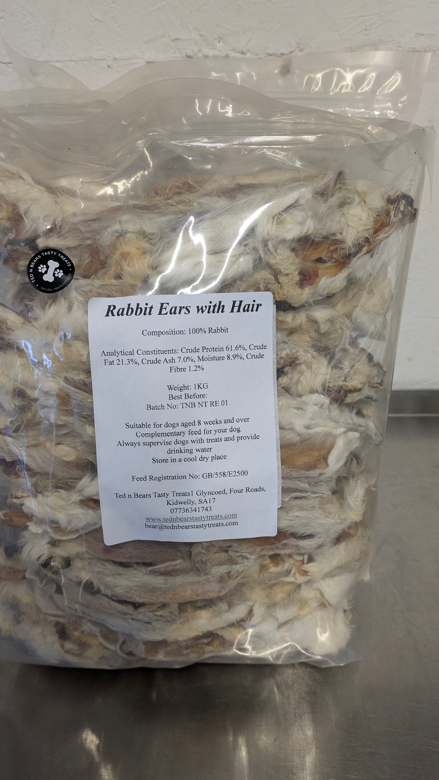 Rabbit Ears with Hair 1KG